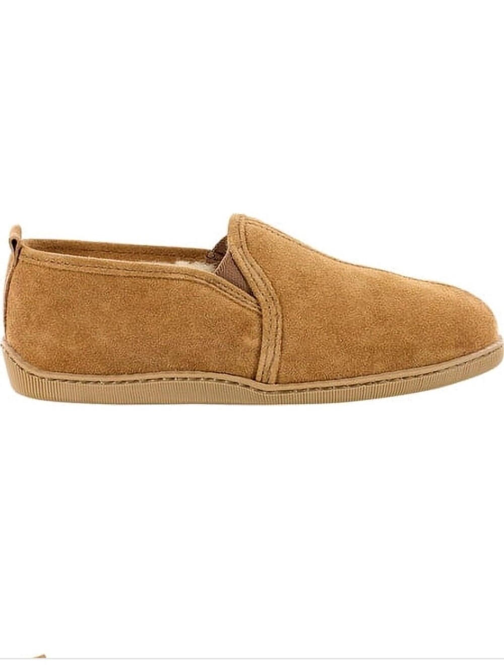 Minnetonka Twin Gore Sheepskin Slip-On Suede Shoes